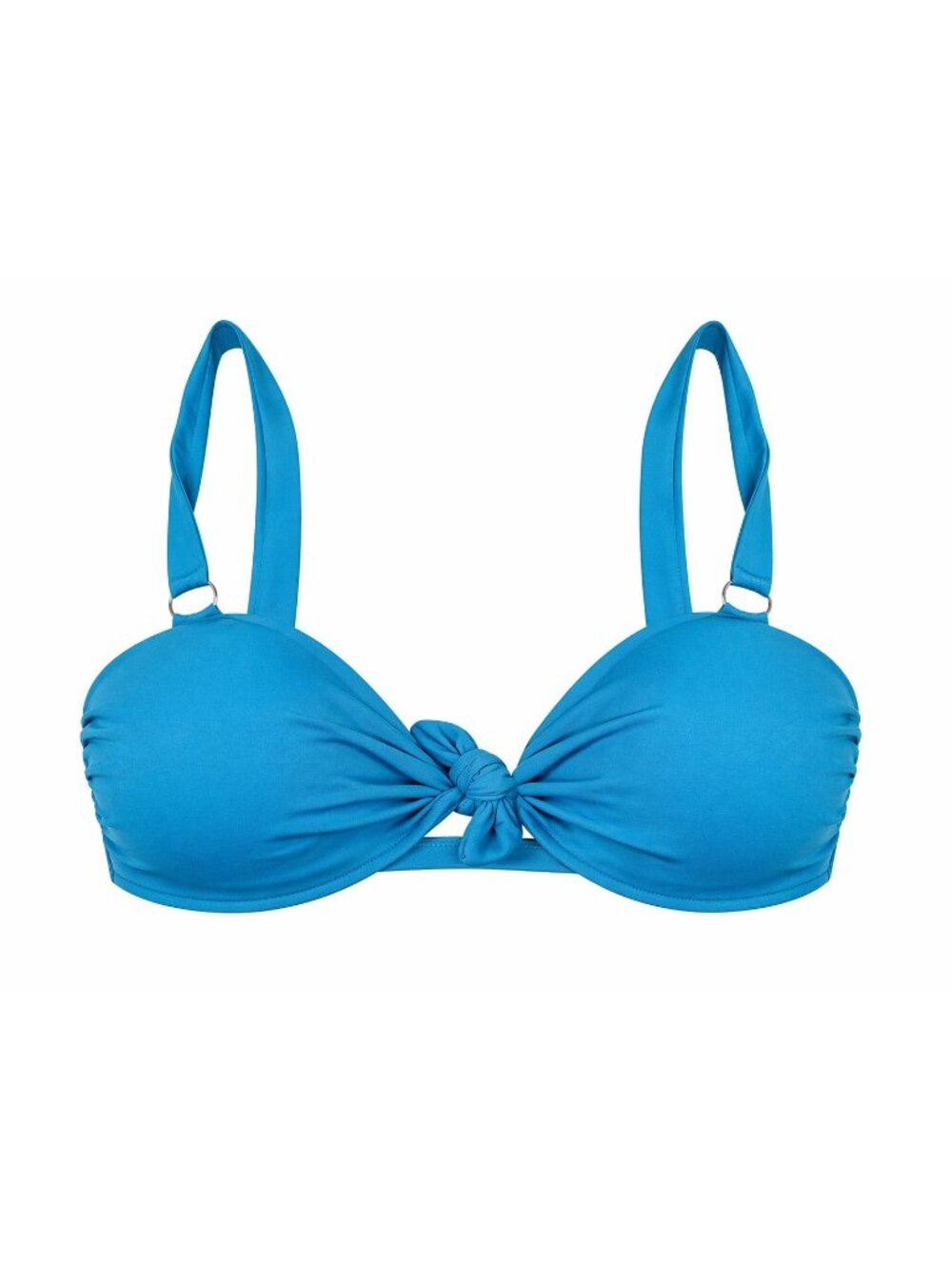 O’Neill Salt Water  Bikini Top M Blue Tie-Front Adjustable Straps Beach Summer